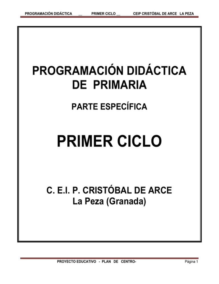 Currículo De Primer Ciclo