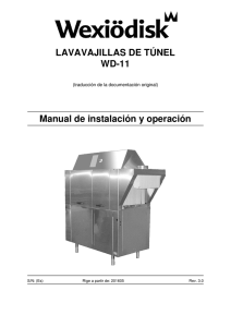 LAVAVAJILLAS DE TÚNEL WD-11 Manual de