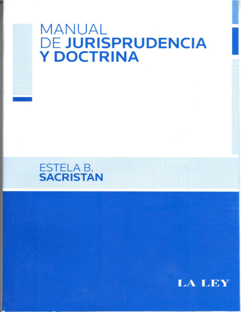 Manual De Jurisprudencia Y Doctrina