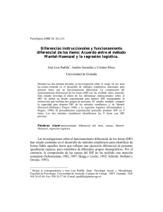 Diferencias instruccionales y funcionamiento diferencial de los ítems
