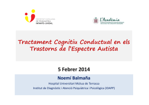 Tractament Cognitiu Conductual en els TEA, febrer14