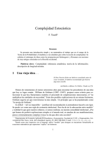Complejidad Estocástica - del Departamento de Economía Aplicada III