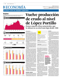 Vuelve producción de crudo al nivel de López Portillo