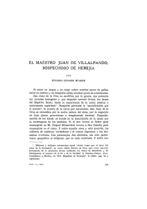 El Maestro Juan de Villalpando, sospechoso de herejía