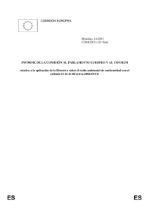 COMISIÓN EUROPEA Bruselas, 1.6.2011 COM(2011) 321