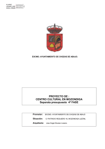 PROYECTO DE : CENTRO CULTURAL EN MOZONDIGA Separata