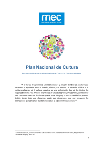 Documento Base de Plan Nacional de Cultura