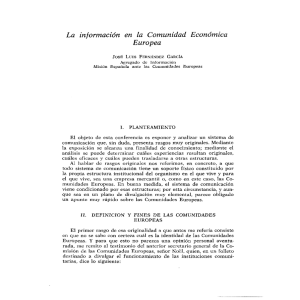 La in/ormación en la Comunidad Económica Europea
