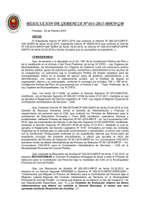 convocatoria cas 001-2015 - Municipalidad Provincial de Coronel