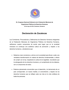 Declaración de Zacatecas - Federación Mexicana de Organismos