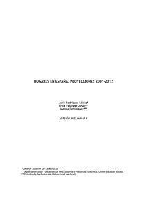 Hogares en España. Proyecciones 2001-2012