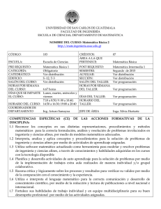 COMPETENCIAS ESPECÍFICAS (CE) DE LAS ACCIONES