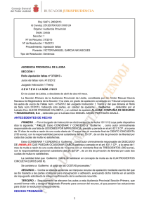 Sentencia AP Lleida 280/2013, de fecha 17 de abril de 2013