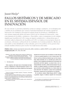 fallos sistémicos y de mercado en el sistema español