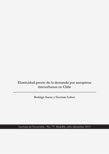 Elasticidad precio de la demanda por autopistas interurbanas en Chile