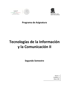 Tecnologías de la Información y la Comunicación II