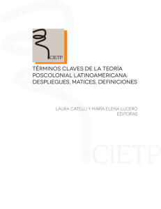 términos claves de la teoría poscolonial latinoamericana