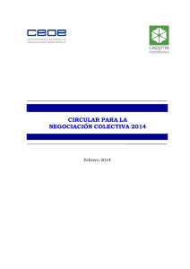 circular para la negociación colectiva 2014