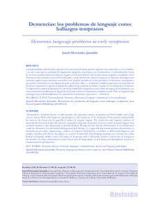 Demencias: los problemas de lenguaje como hallazgos tempranos