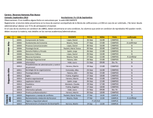 Observaciones: Si se modifica alguna fecha se comunicara por la