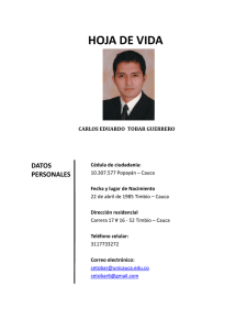 HOJA DE VIDA - Universidad del Cauca
