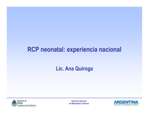 RCP neonatal: experiencia nacional