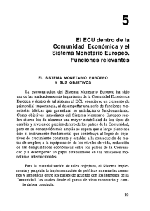 El ECU dentro de la Comunidad Económica y el Sistema Monetario