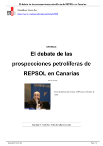 El debate de las prospecciones petrolíferas de REPSOL