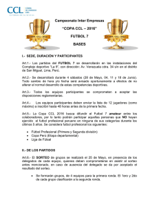 Campeonato Inter Empresas “COPA CCL – 2016” FUTBOL 7 BASES
