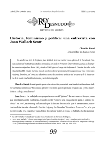 Historia, feminismo y política: una entrevista con Joan Wallach Scott