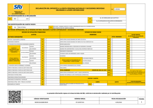 DECLARACIÓN DEL IMPUESTO A LA RENTA PERSONAS