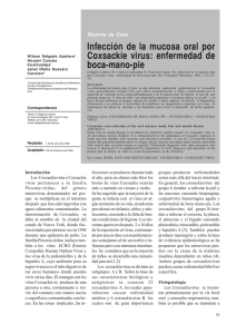 Infección de la mucosa oral por Coxsackie virus: enfermedad de