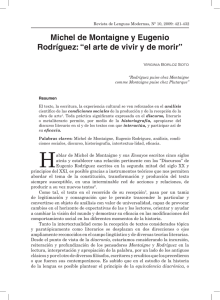 Michel de Montaigne y Eugenio Rodríguez: “el arte de vivir y de morir”