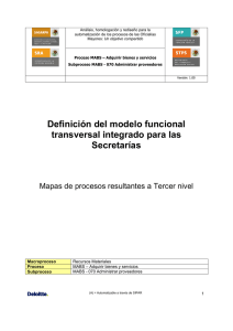 Definición del modelo funcional transversal integrado para las