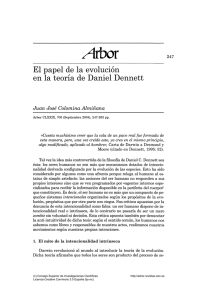 El papel de la evolución en la teoría de Daniel Dennett - Arbor
