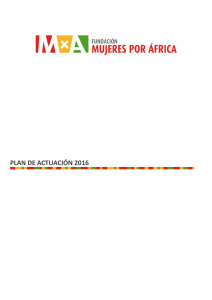 plan de actuación 2016 - Fundación Mujeres por África