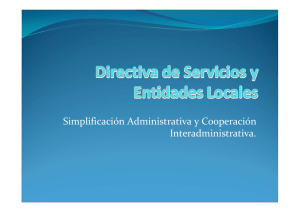 Directiva de Servicios y Entidades Locales. Simplificación