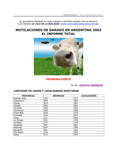 mutilaciones de ganado en argentina 2002 el