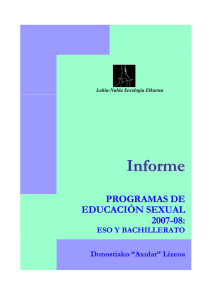 Educación sexual: la experiencia de nuestra Ikastola