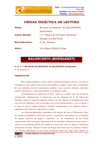 UNIDAD DIDÁCTICA DE LECTURA BALONCESTO (MINIBASKET)