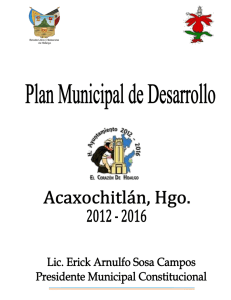 Plan de Desarrollo Municipal 2012 - 2016