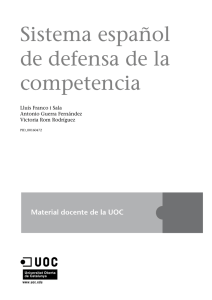 El sistema español de defensa de la competencia_Portada
