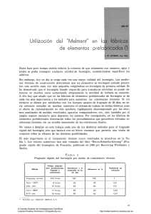 Utilización del ``Melment” en las fábricas de elementos