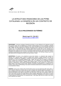 La estructura financiera de las pymes catalanas