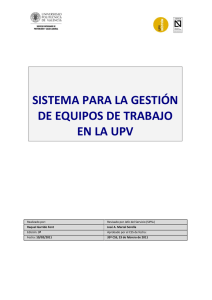 sistema para la gestión de equipos de trabajo en la upv