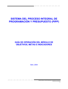 sistema del proceso integral de programación y presupuesto (pipp)
