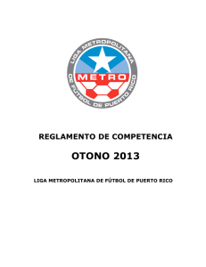 Reglamento O2013 - Liga Metropolitana de Fútbol de Puerto Rico