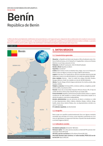 Ficha país de Benin - Ministerio de Asuntos Exteriores y de