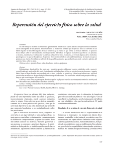 Repercusión del ejercicio físico sobre la salud