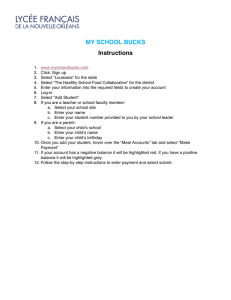 MY SCHOOL BUCKS Instructions